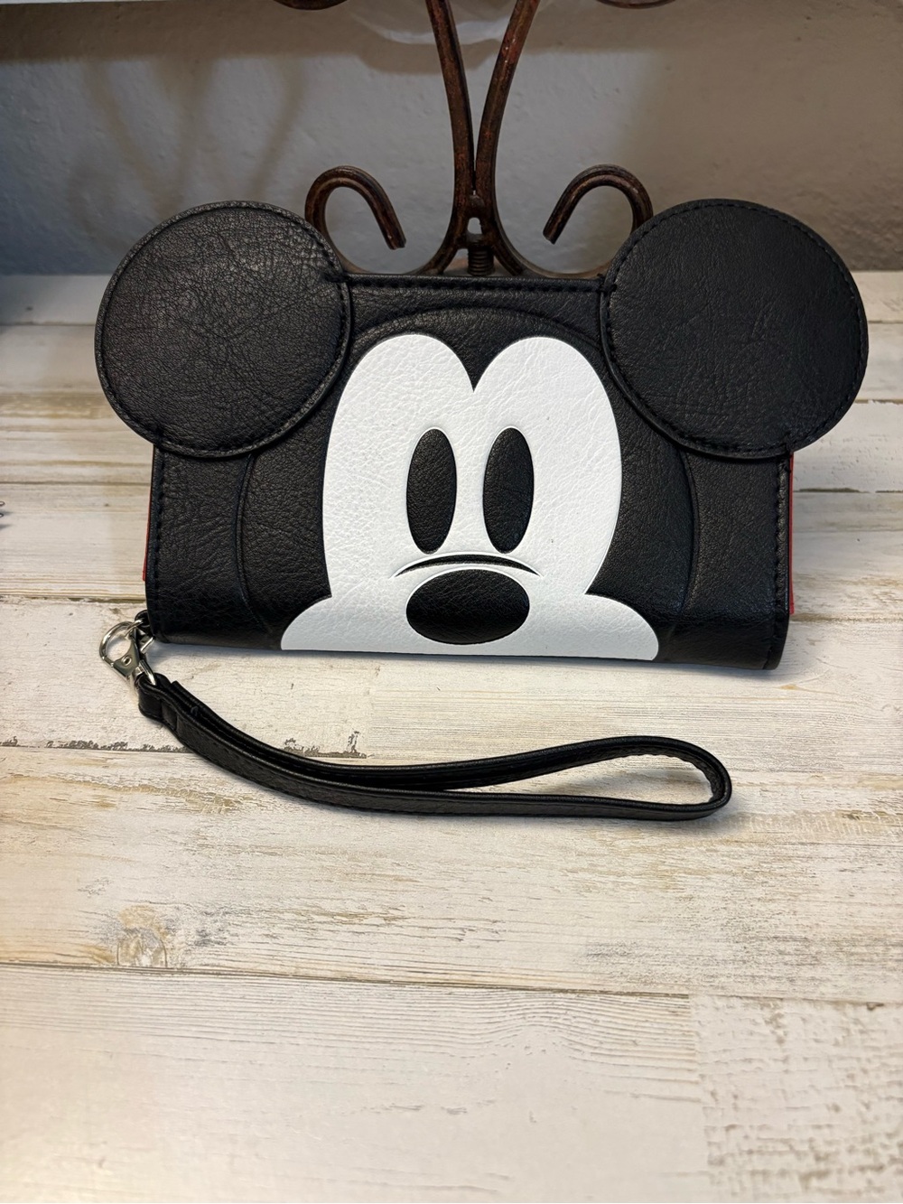 Disney Black and White Mickey Mouse Wristlet Wallet